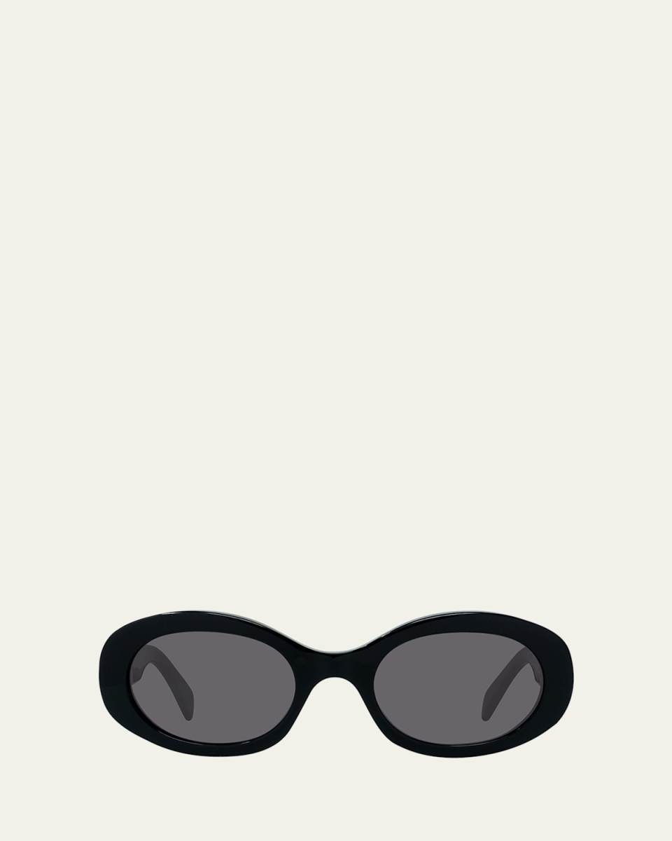 Triomphe Logo Oval Acetate Sunglasses